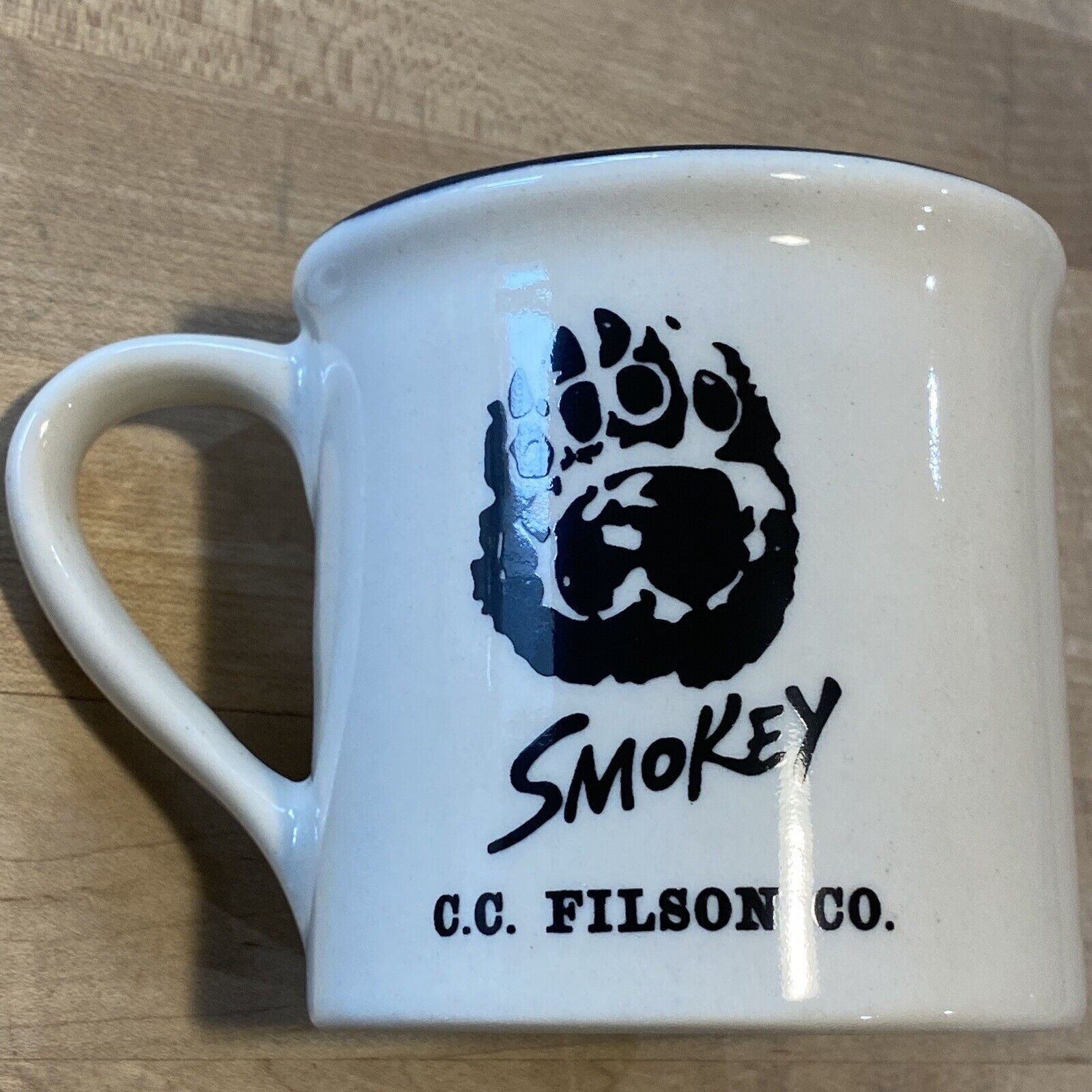 Filson Smokey Bear Stoneware Mug - New With Tags In Box - 2021 - Made In USA