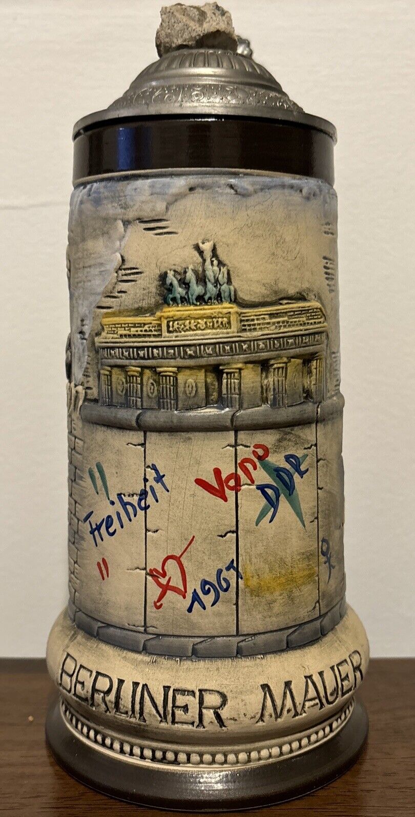 WW-TEAM BEER STEIN BERLIN WALL GERMANY Limited Edition 449/4000 Historic Antique