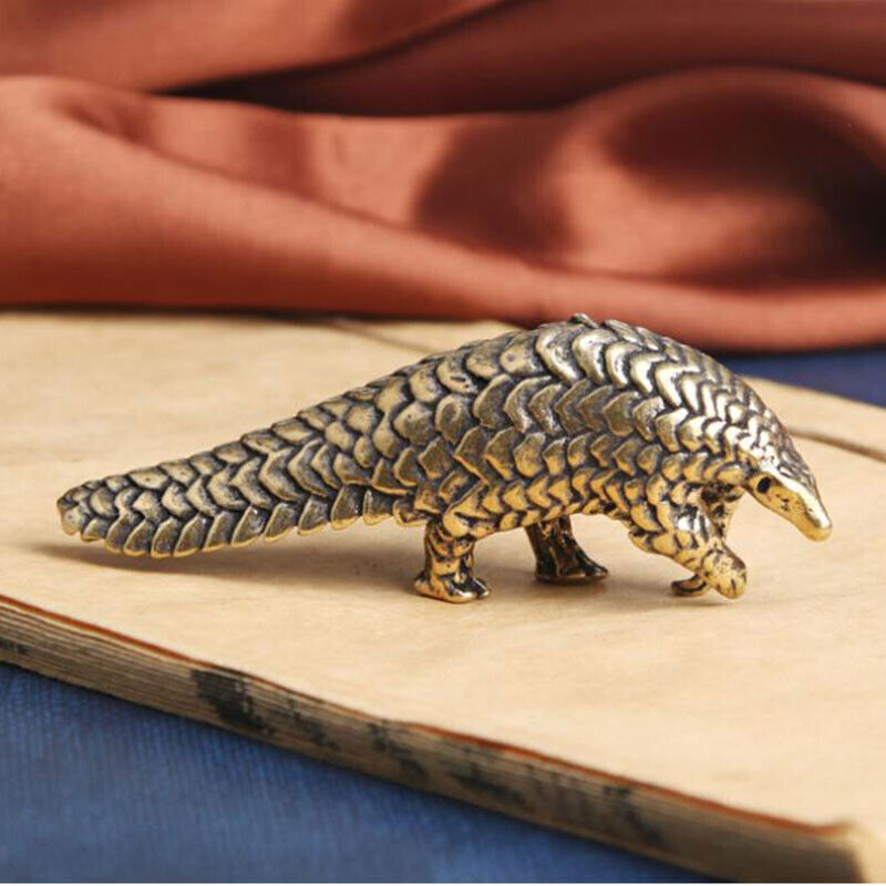 Brass Pangolin Statue Animal Figurines Toys House Office Decoration