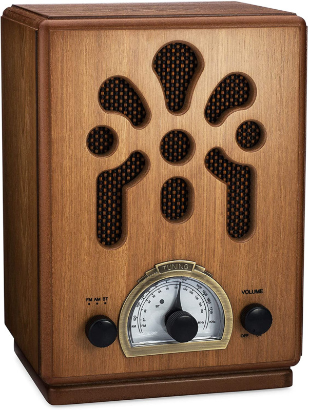 ClearClick Classic Vintage Retro Style AM/FM Radio with Bluetooth - Handmade Woo