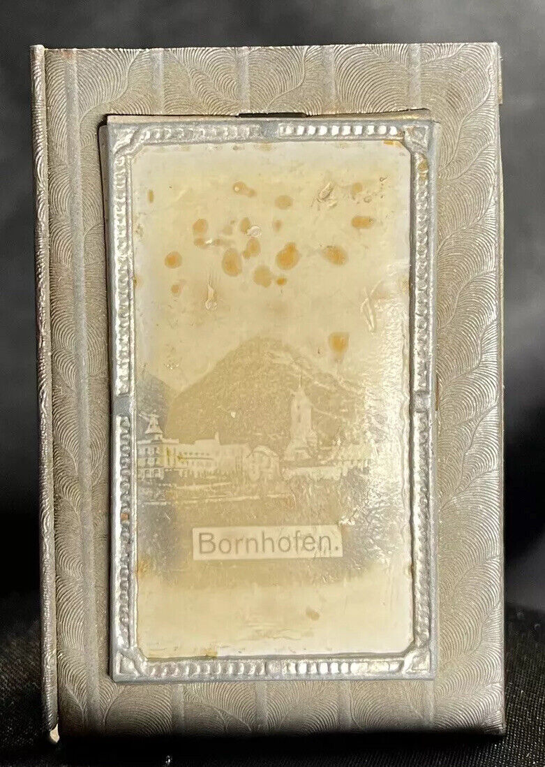 Antique Match Safe Box Holder Case Bornhofen, Germany