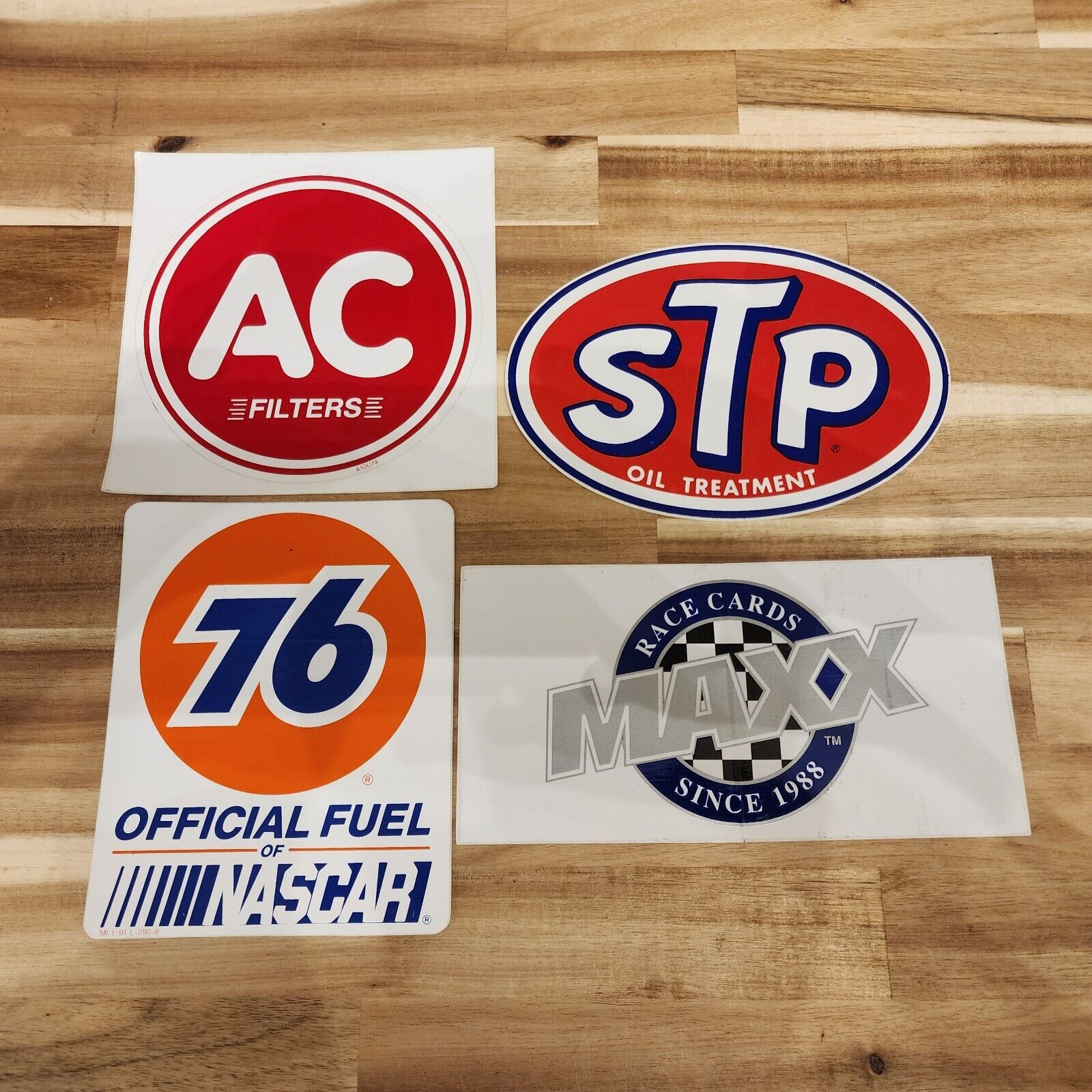 Lot of (4) Vintage Automotive & Racing Related Decals Stickers STP 76