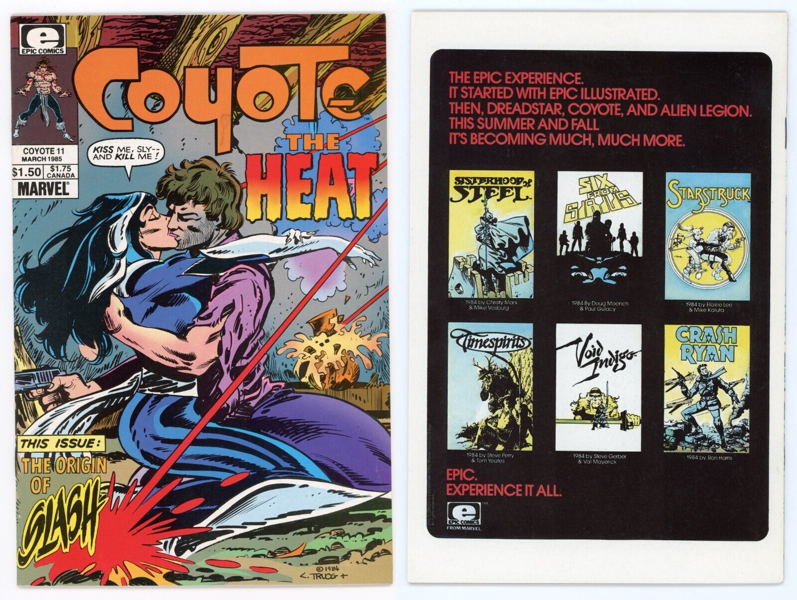 Coyote #11 (VF 8.0) 1st Todd McFarlane Interior Art Marvel 1985 Epic Comics