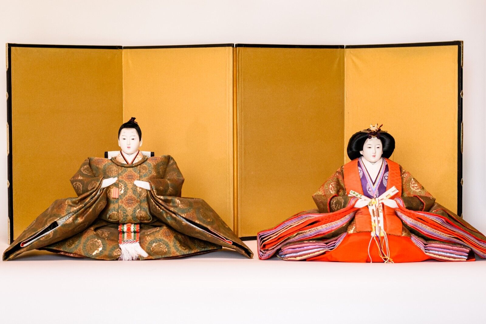 Japanese Hina doll set Emperor and Empress Traditional Royal Wedding Style