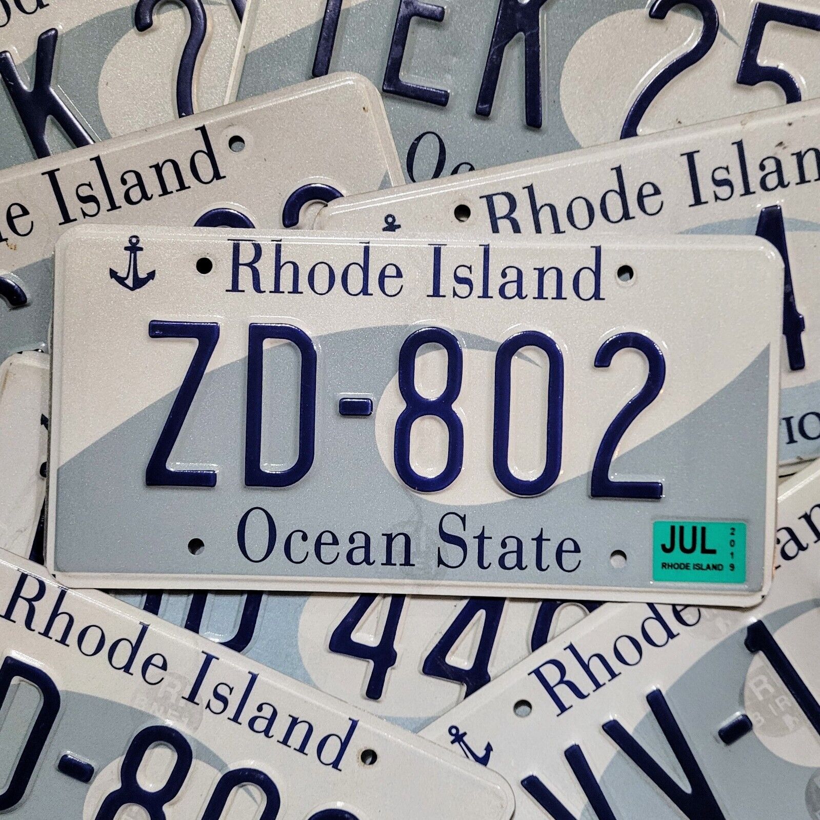 RHODE ISLAND LICENSE PLATE 🔥FREE SHIPPING🔥 ~1~ w/RANDOM LETTERS AND NUMBERS
