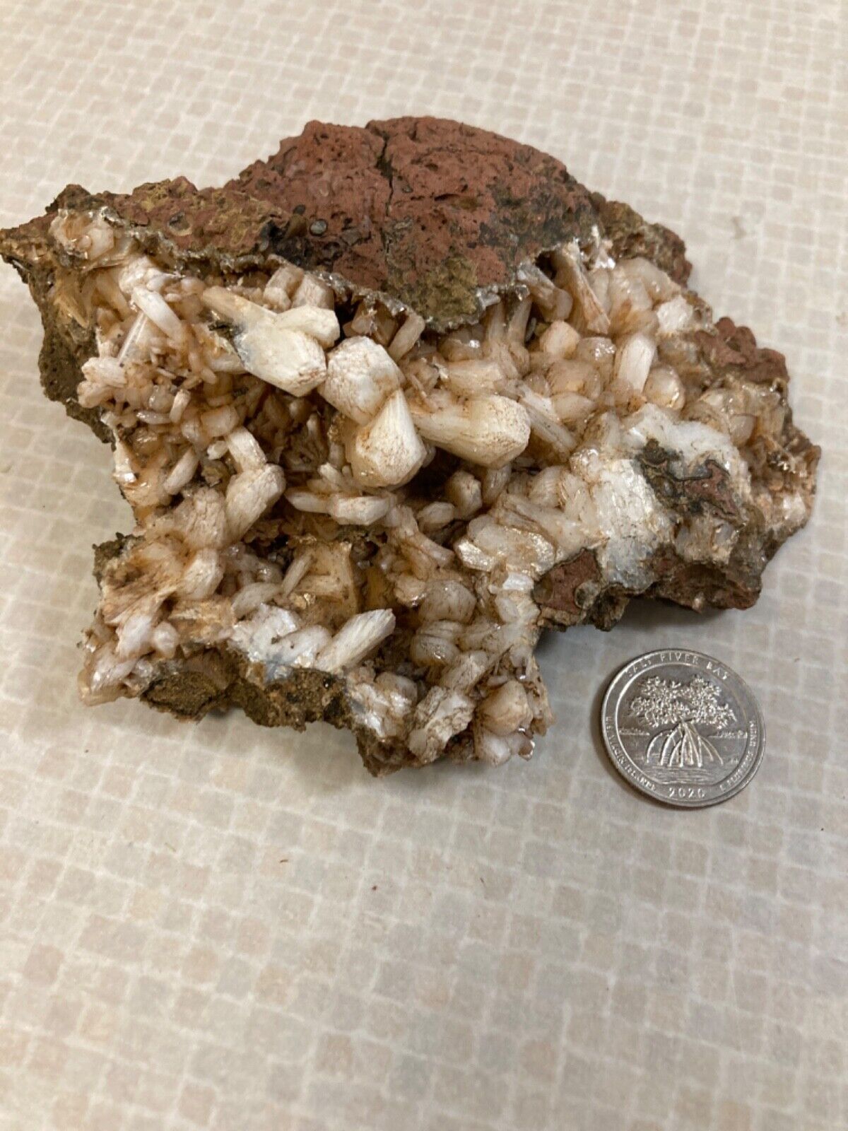 Huge Stilbite Matrix with exceptional large white crystals from Eastern Oregon