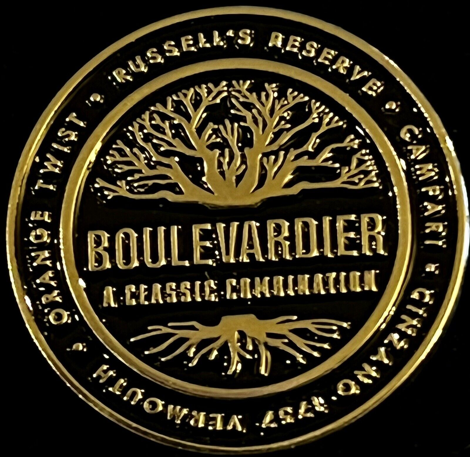Boulevardier PIN Russells Reserve Liquor Bar Cocktail Collect Whiskey EUC