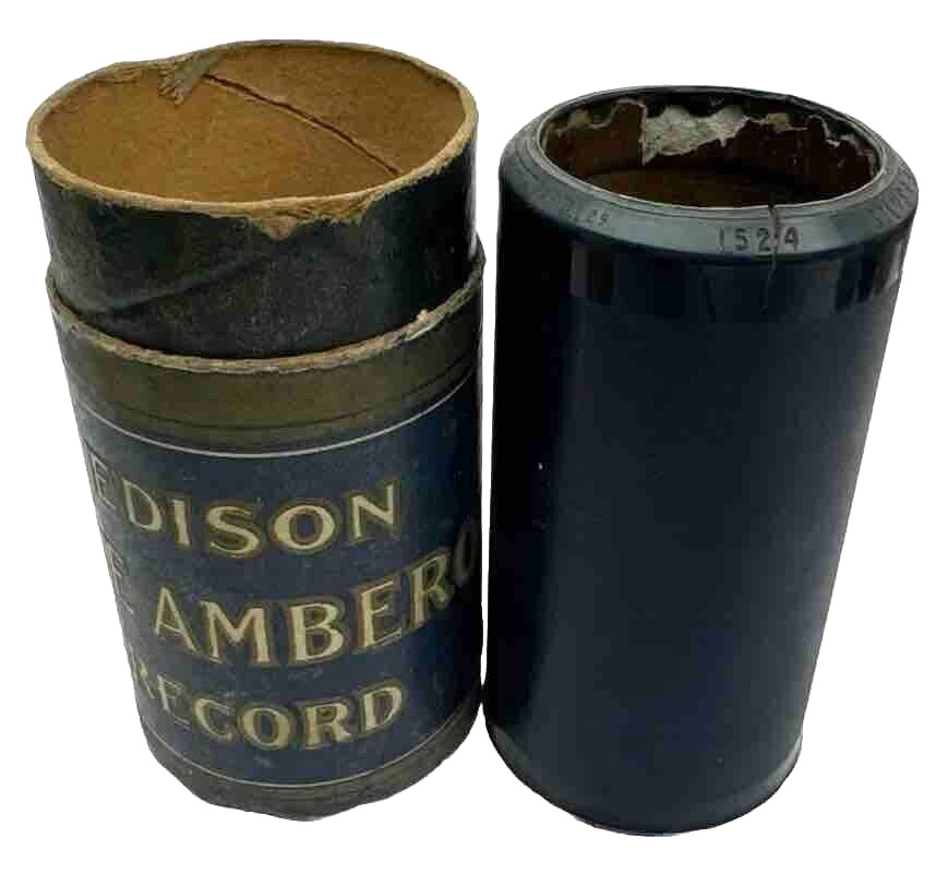 Antique Edison Blue Amberol Record Cylinder Silver Bell Ada Jones & B Murray