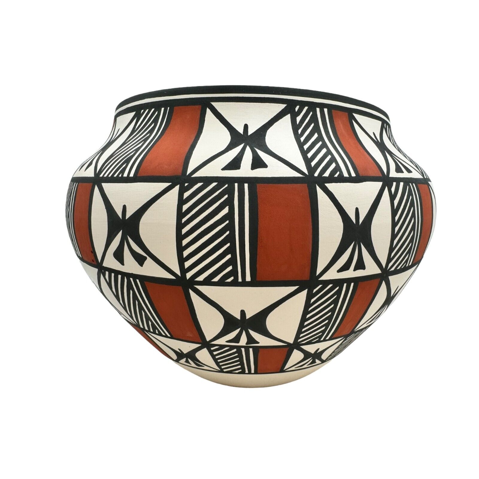 Native American Pottery Acoma Handmade Stunning Work Beautiful Vase K Joe