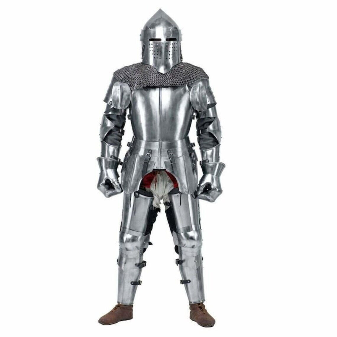 Antique 16th Century Medieval Wearable Full Suit Of Armor For Battle Steel Prot
