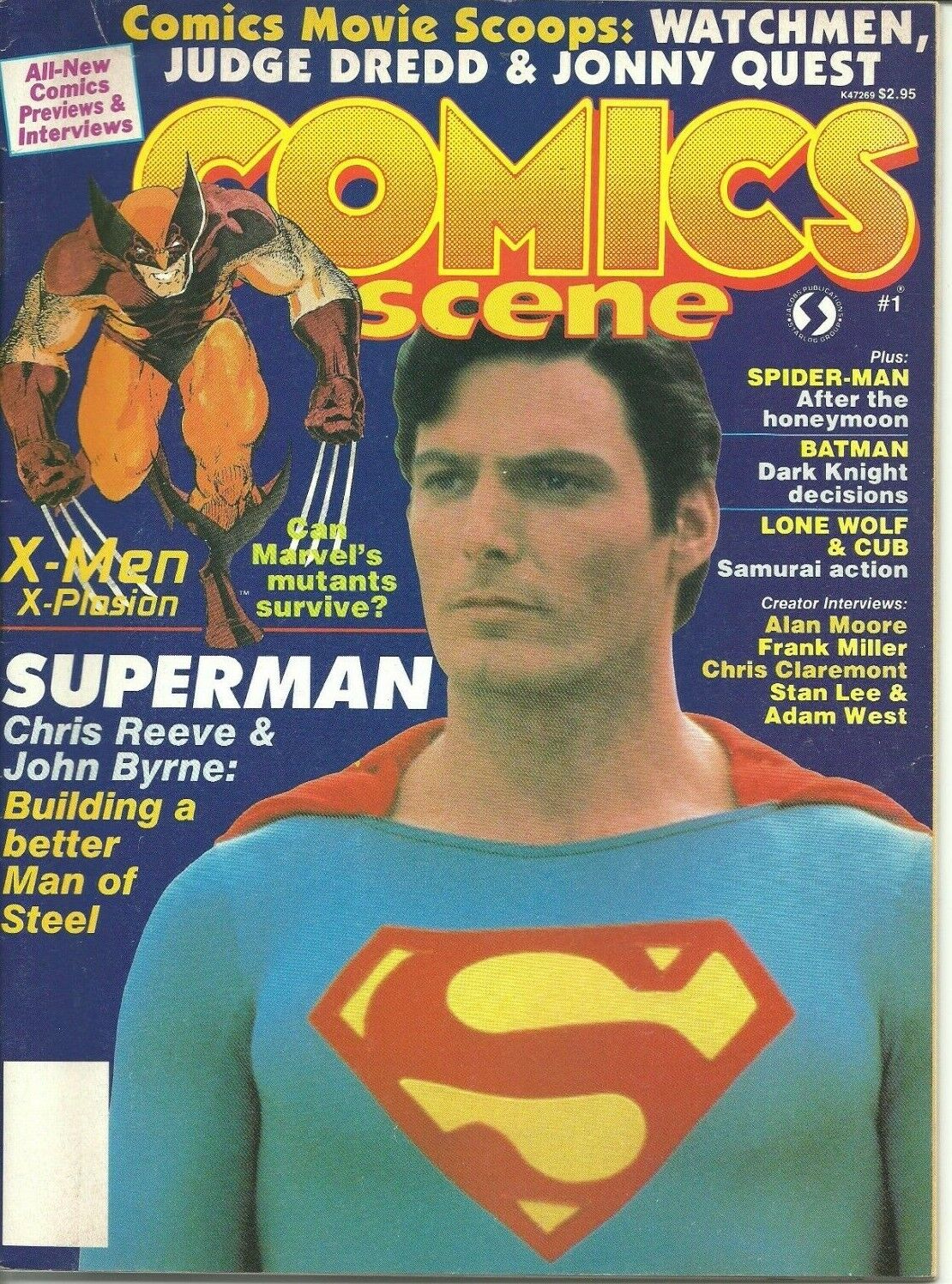 COMICS SCENE MAGAZINE #1 Vol 2 SUPERMAN 1987 CHRISTOPHER REEVES
