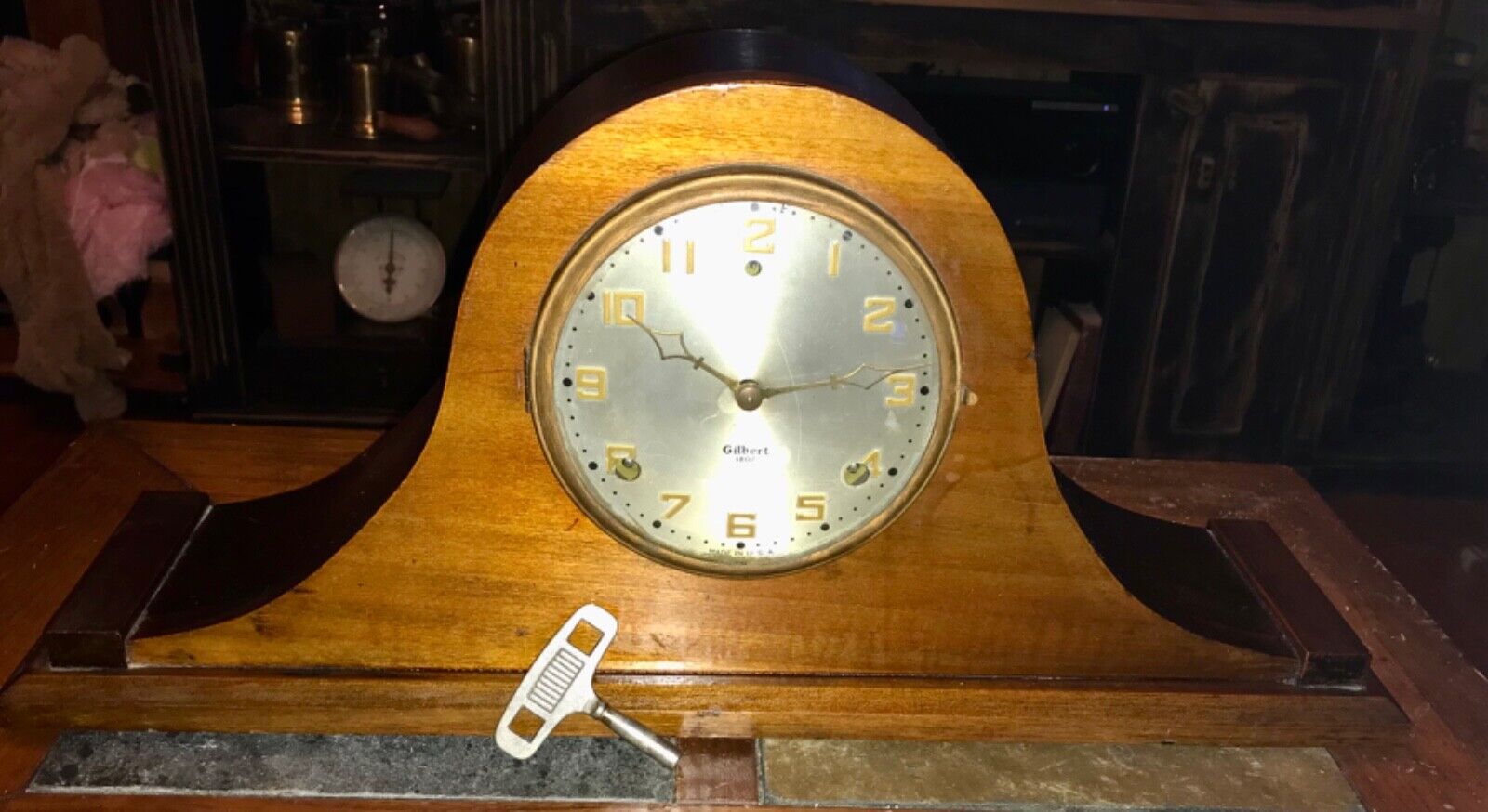 Antique Gilbert #1807 Mantle Clock With Key