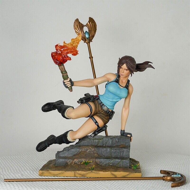 1PC Gaming Heads Raider Lara Croft Tomb 1/6 Resin Figure Model Statue Collection