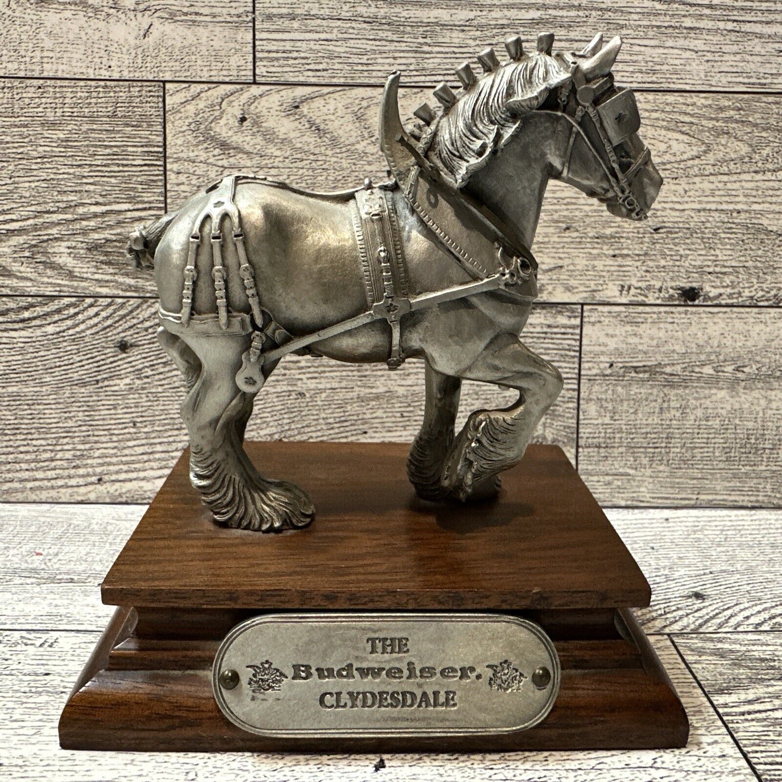CHILMARK Pewter Budweiser 5” Clydesdale Horse Sculpture 1980 Cheryl Keim #1482