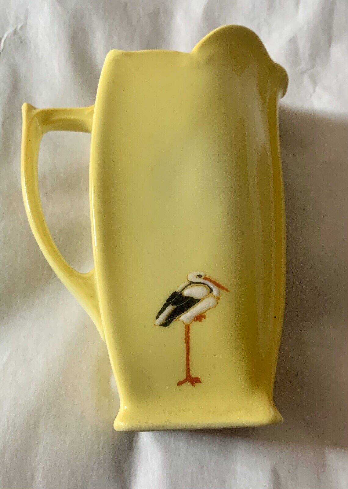 Rare Royal Bayreuth Yellow Stork Pitcher