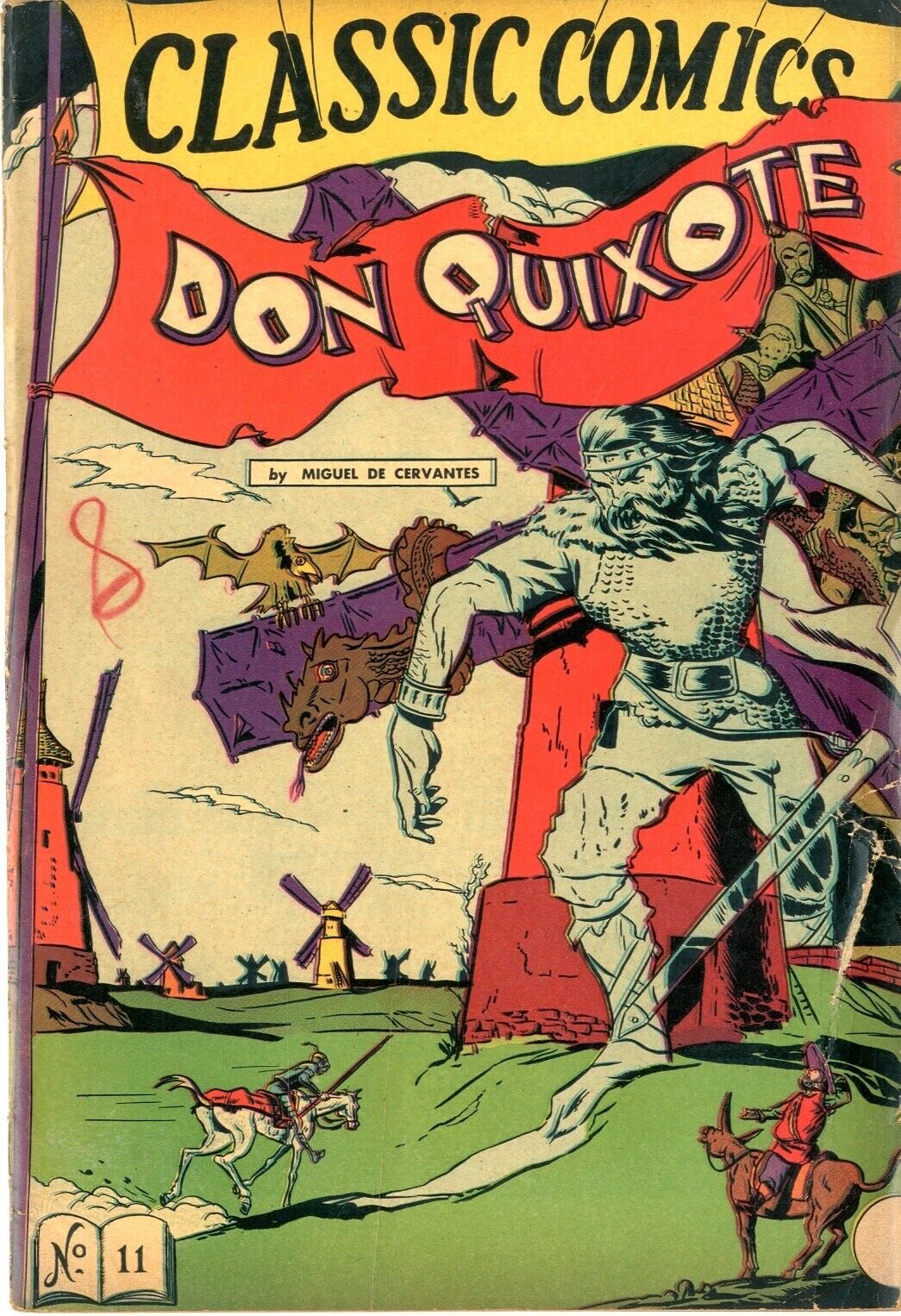 Classic Comics # 11   FINE-   1946   Don Quixote   Louis Zansky art   See photos