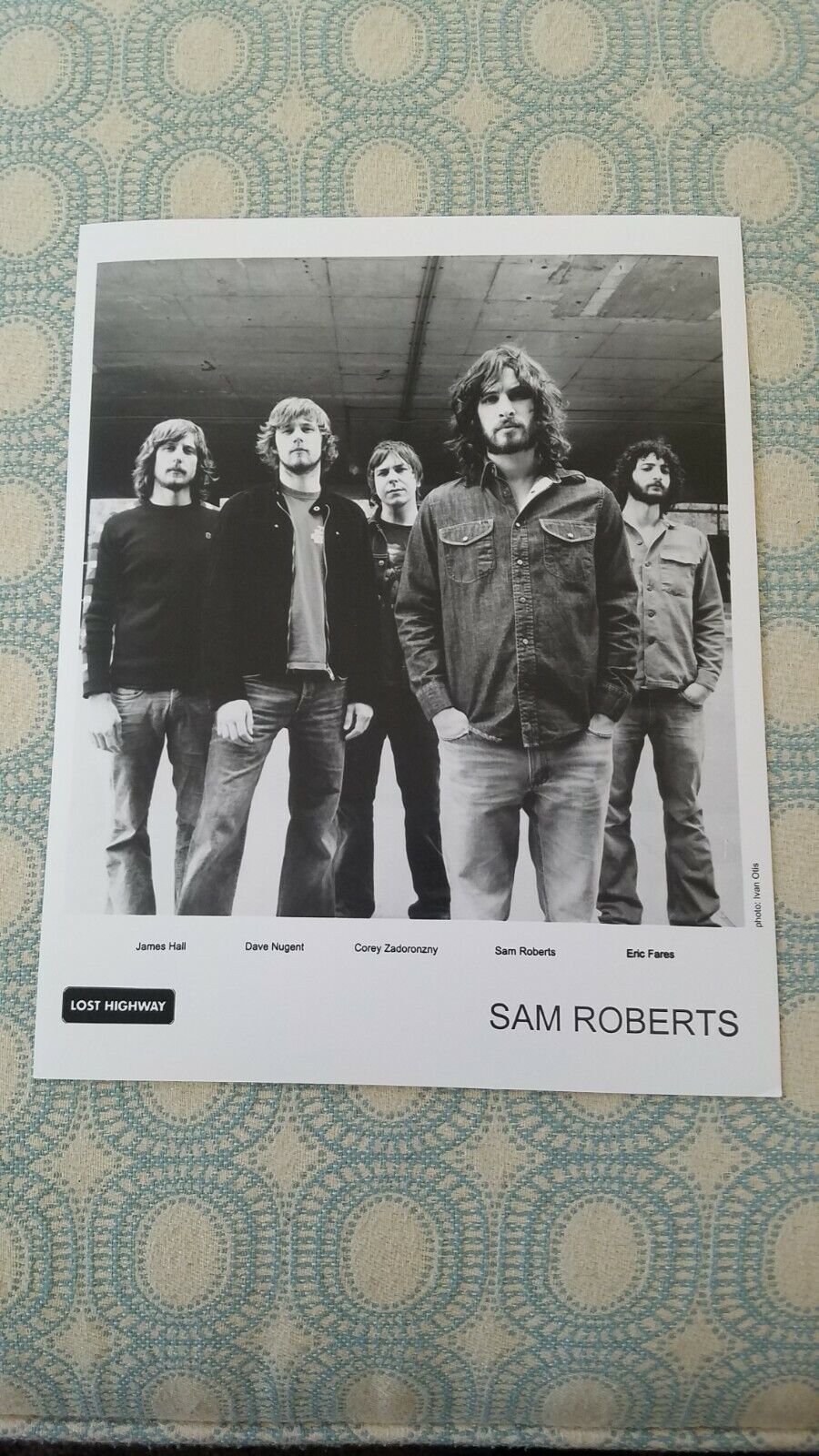 RC738 Band 8x10 Press Photo PROMO MEDIA  SAM ROBERTS, LOST HIGHWAY RECORDS