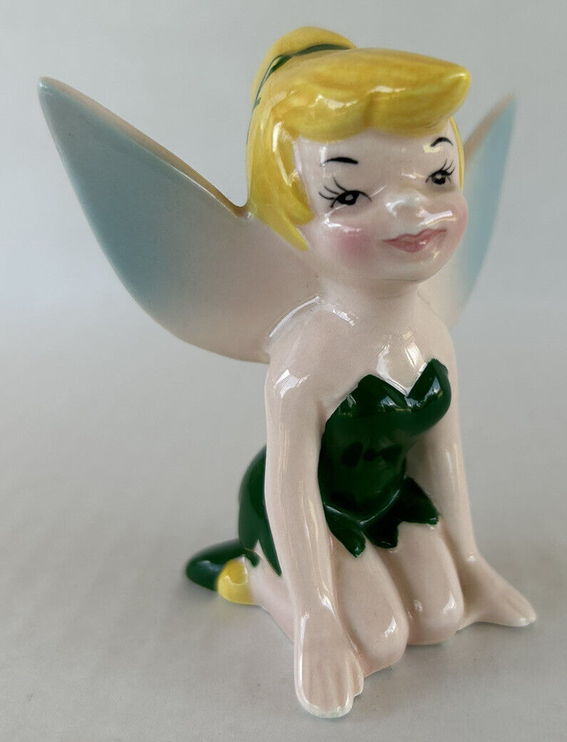Vintage Disney Tinkerbell Figurine 3” Ceramic Malaysia