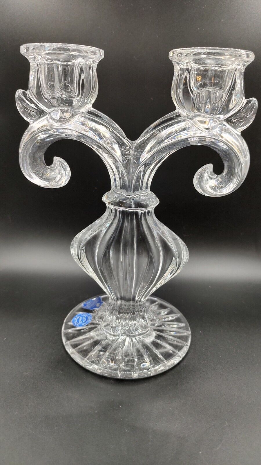 Gus Khrustalny Russian 24% Lead Crystal Candle Holder