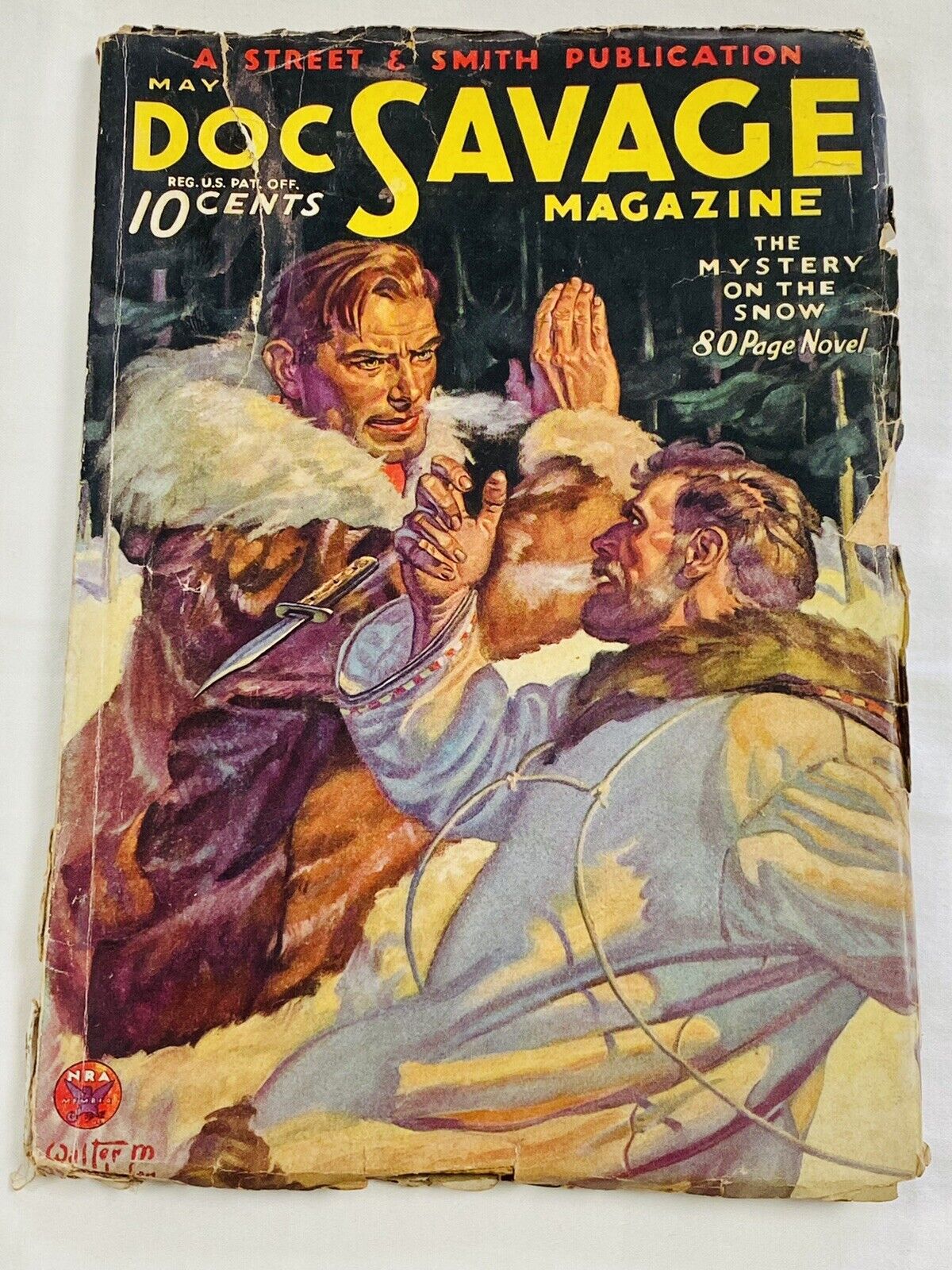 Original Doc Savage May 1934 Pulp Magazine “The Mystery On The Snow” Volume 3 #3
