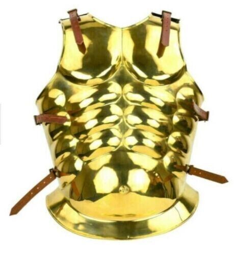 Medieval Greek Muscle Armor -18 Guage Brass Coated Cuirass