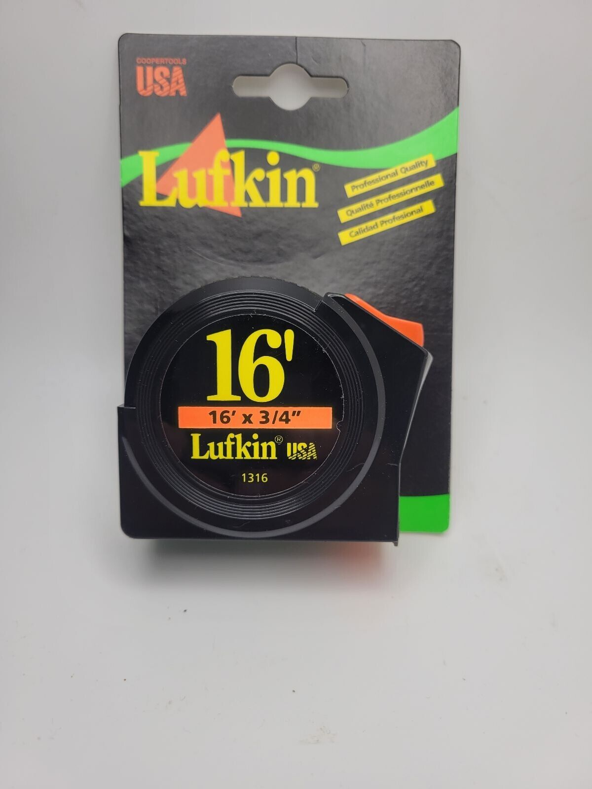Lufkin 3/4 x 16ft  tape measure 1316 Black  made in USA