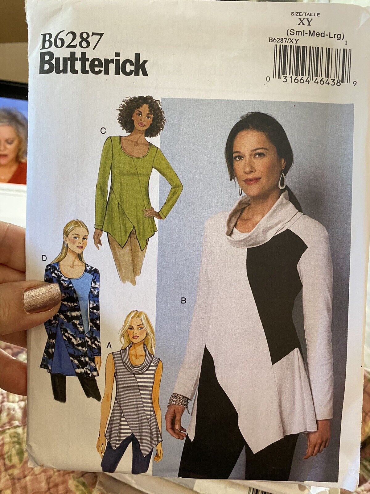 2015 Vintage Butterick Blouse Sewing Pattern 6287 Size Small-Large Uncut