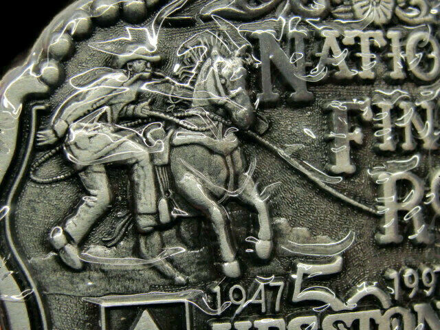 1997 National Finals Rodeo Small Belt Buckle Vintage Hesston Calf Roping New NOS