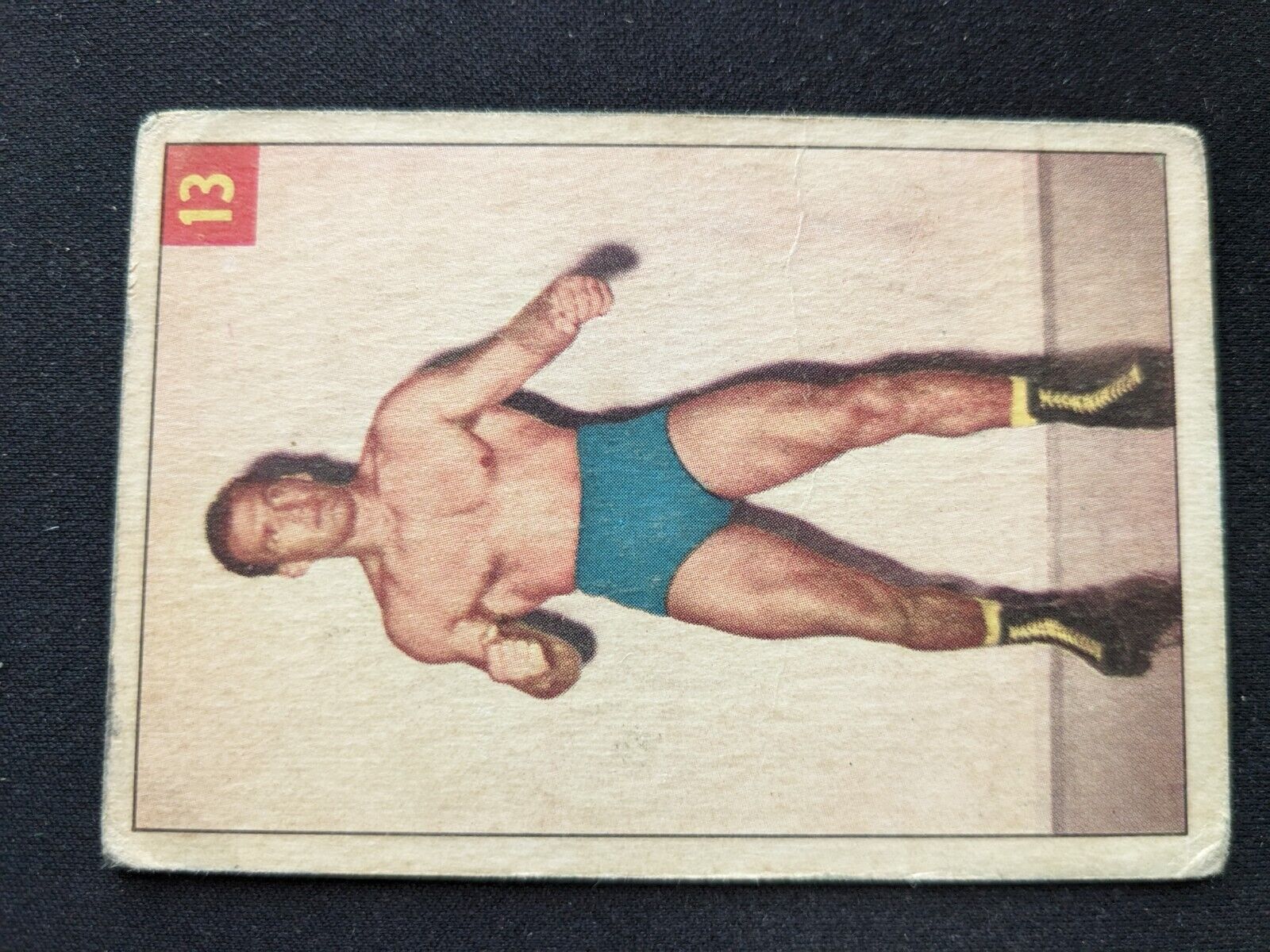 1954 Parkhurst Wrestling Card # 13 Paul Baillargeon  (VG)