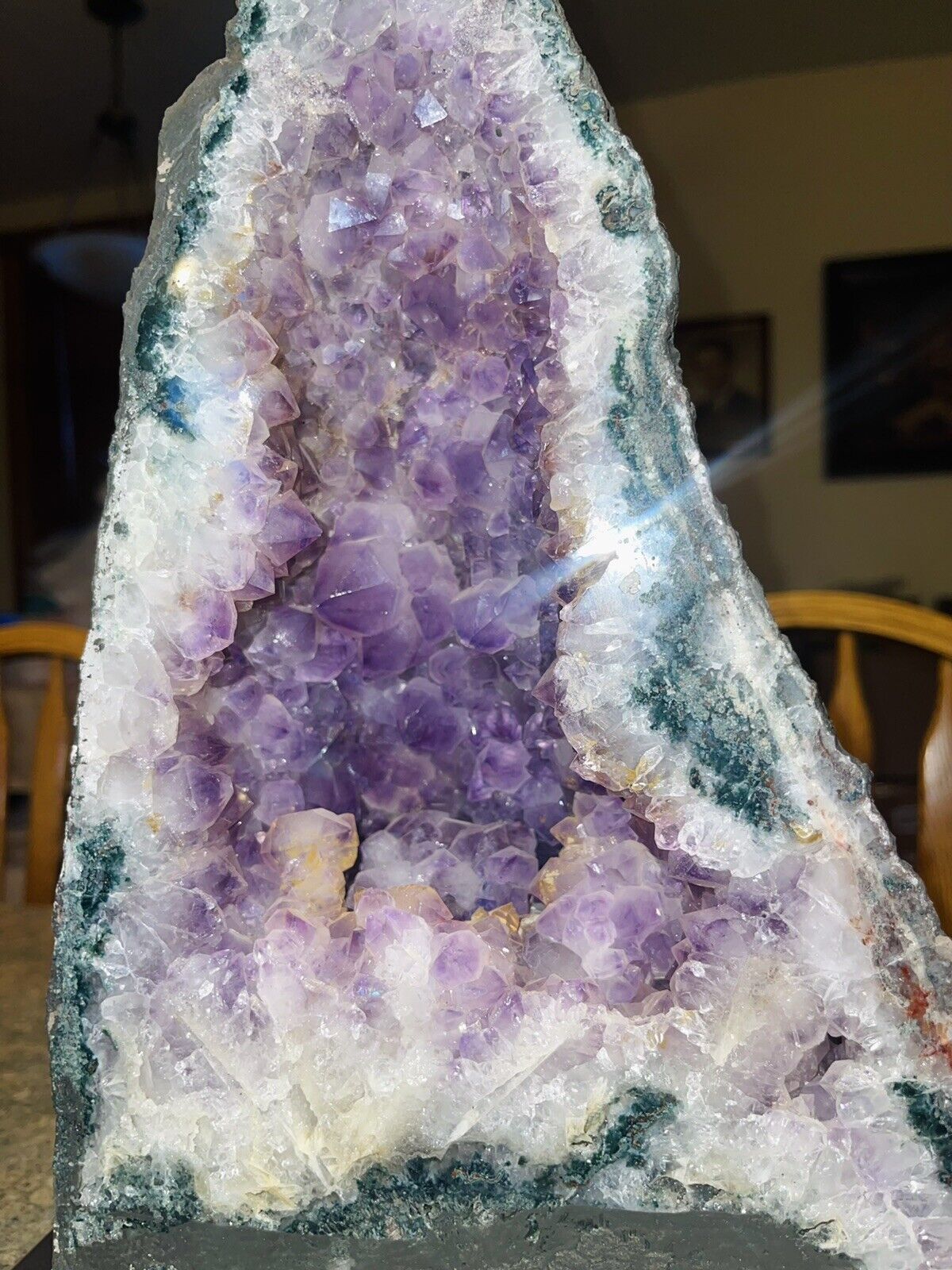 Huge Amethyst Geode Over 18 pounds large deep Purple Amethyst Geode