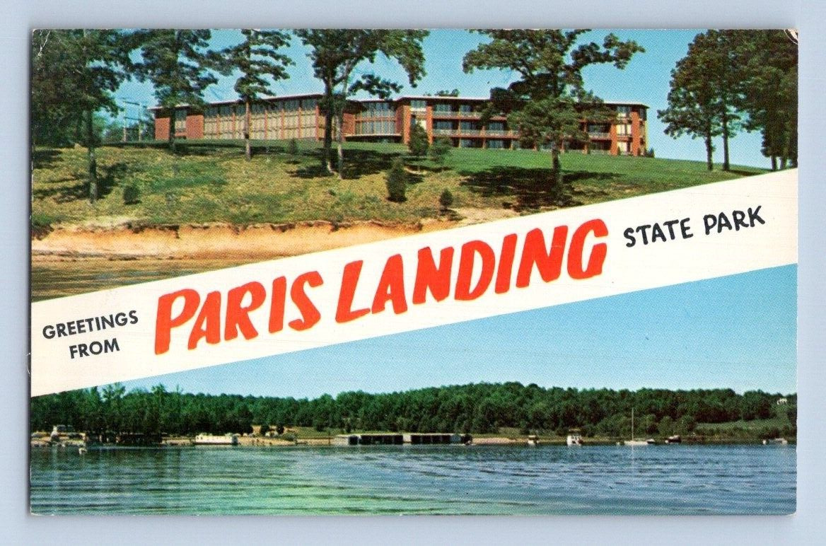 1950\'S. GREETINGS FROM PARIS LANDING STATE PARK. TENN. POSTCARD. JB1