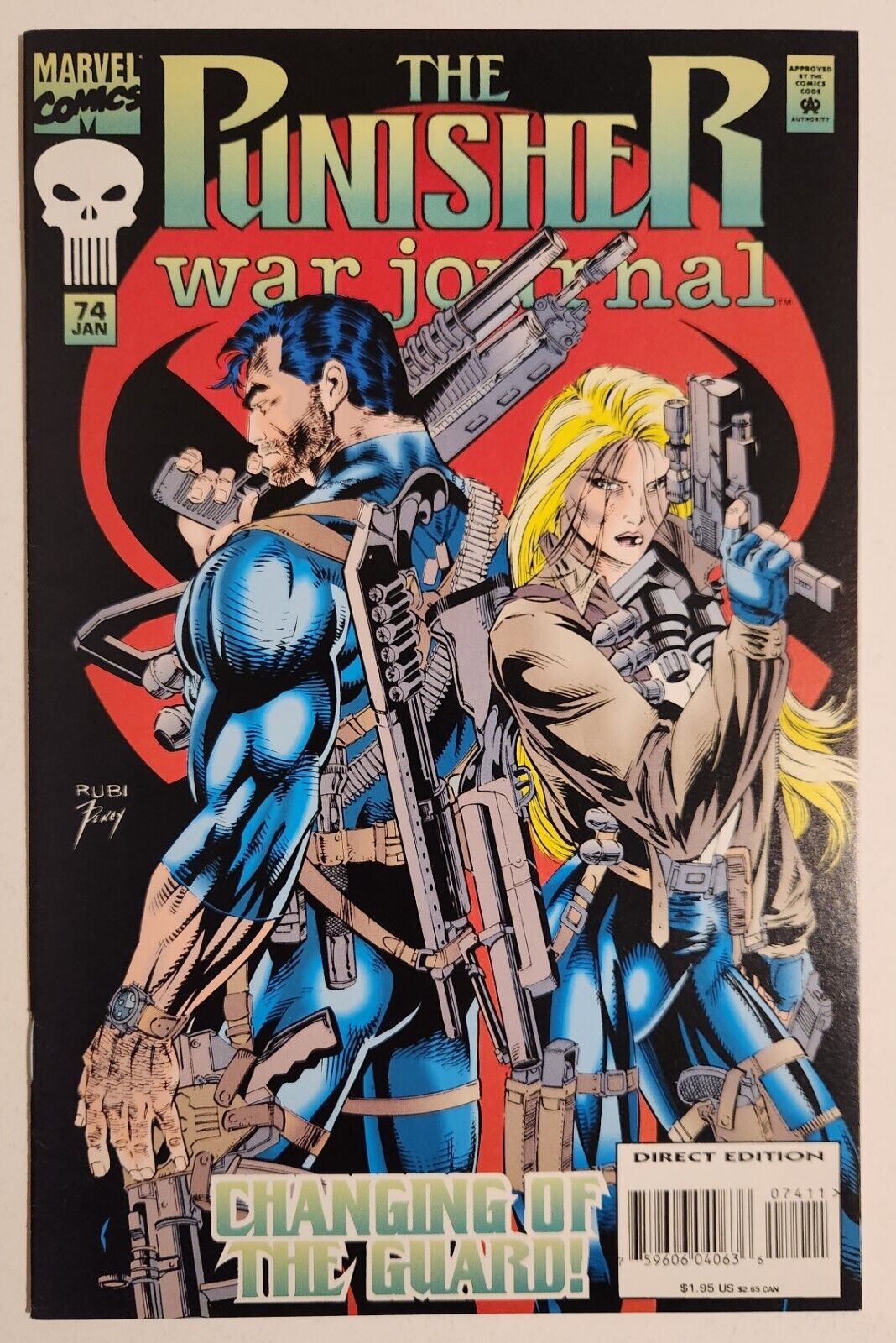 The Punisher War Journal #74 (1995, Marvel) VF- Lynn Michaels Cover Mel Rubi