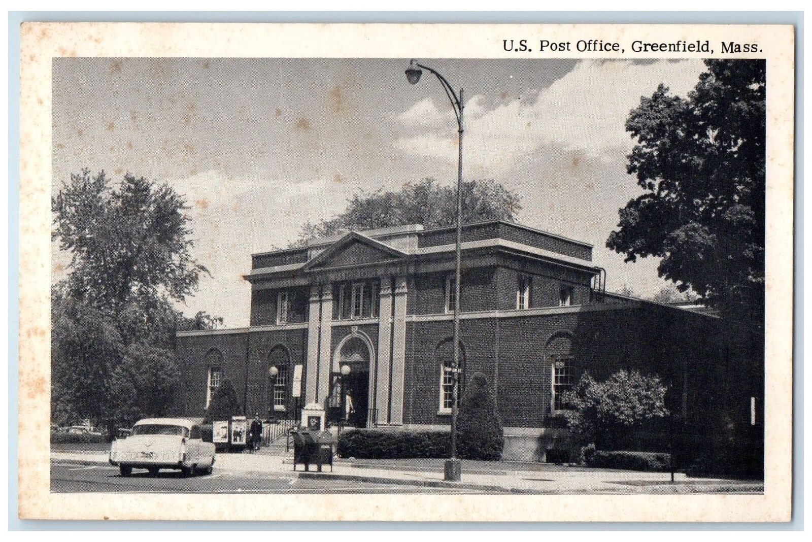 c1920\'s United Stated Post Office Greenfield Massachusetts MA Unposted Postcard