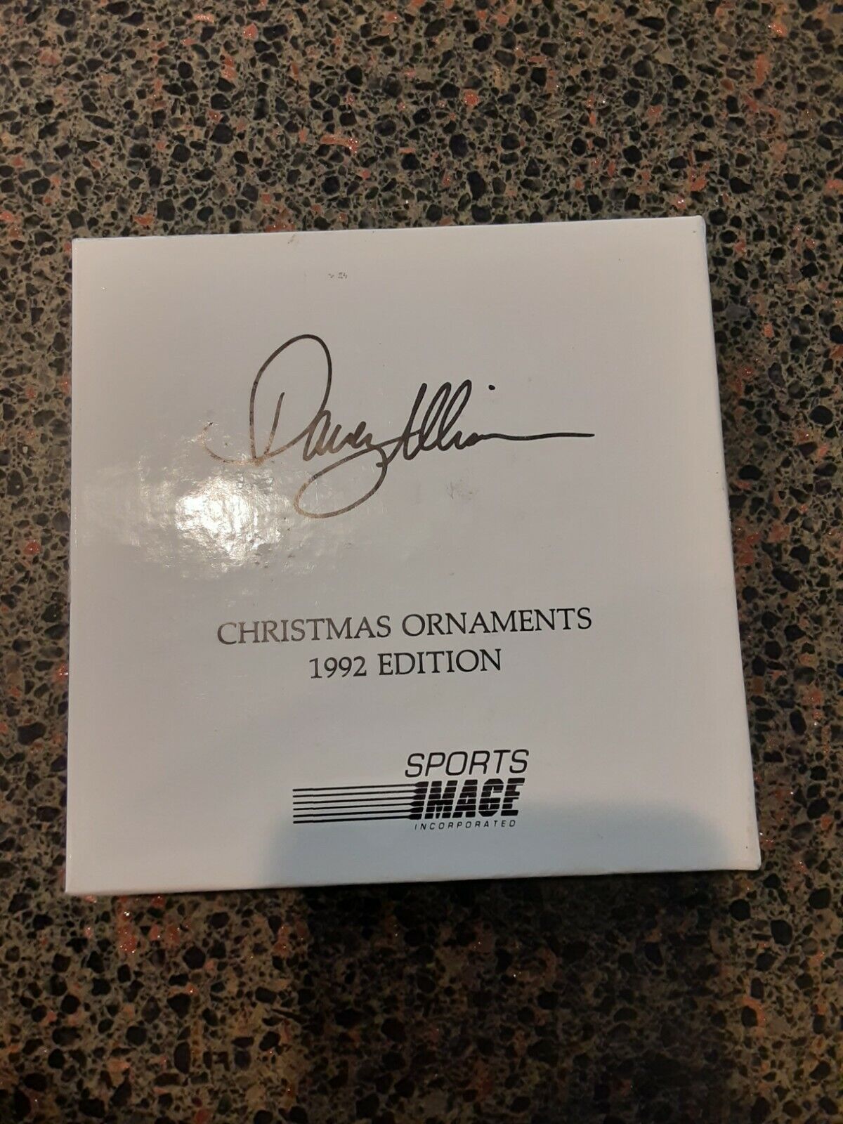 Vintage 1992 Davey Allison & Christmas Ornaments (3) in box RARE #L