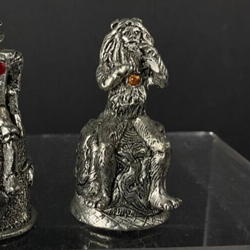 Comstock pewter figurine Wizard of Oz COWARDLY LION w/ red jewels