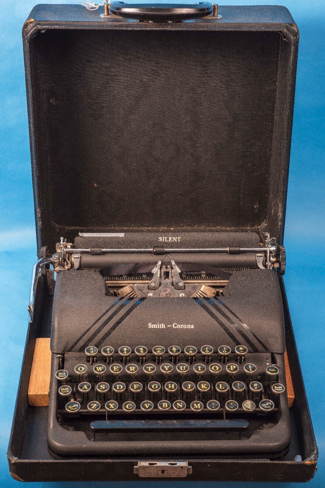 Vintage LC Smith Corona Silent Floating Shift Black Portable Manual Typewriter