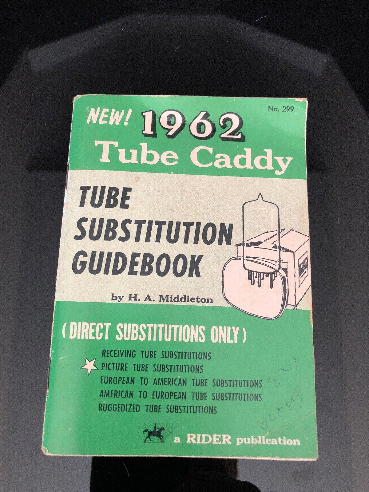 RARE 1962 Tube Caddy Tube Substitution Guidebook Rider Publications 