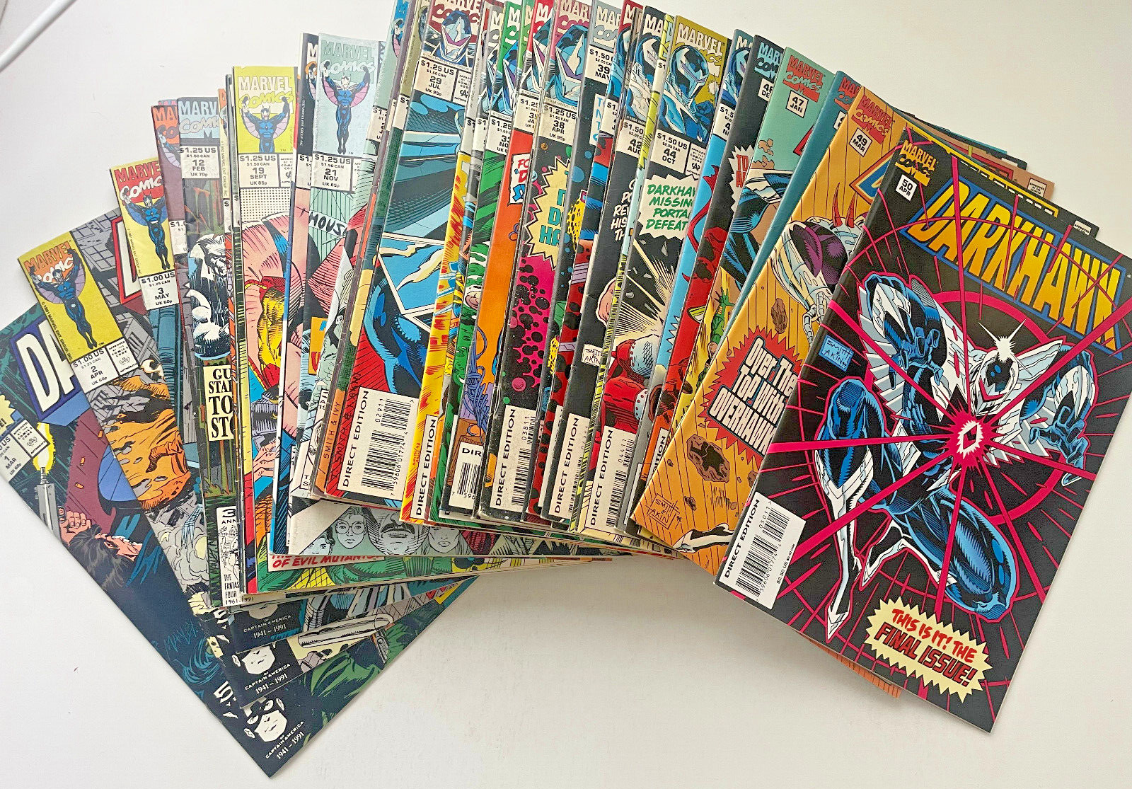 DARKHAWK #1-50 Annual #1-3 Complete Marvel Comic Book Series Set 1991 MCU
