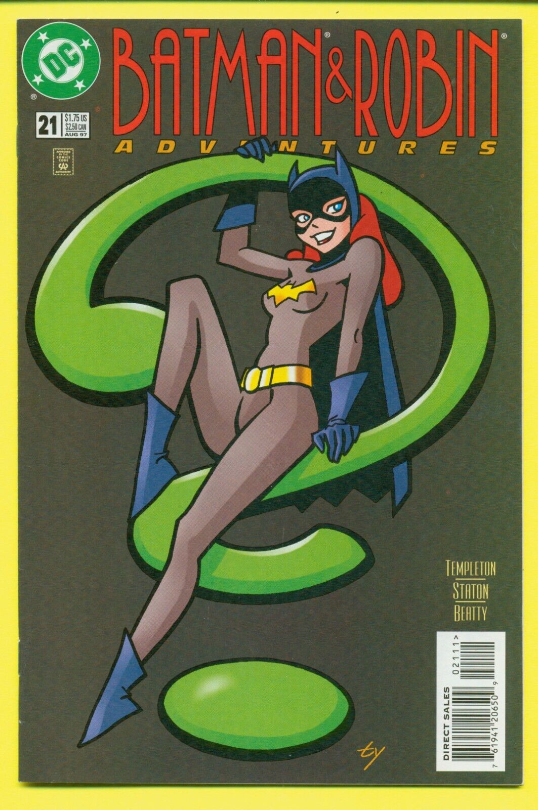Batman and Robin Adventures #21  Classic Batgirl cover AUGUST 1997 DC 23-1146