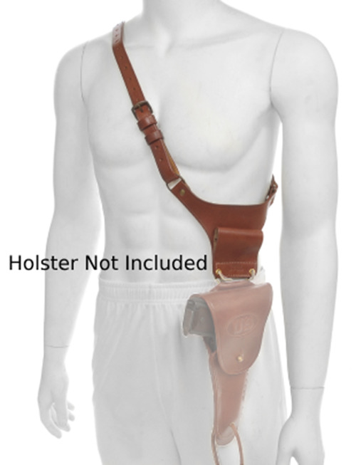 Brown Leather Universal Wire Hanger Shoulder Holster Adapter