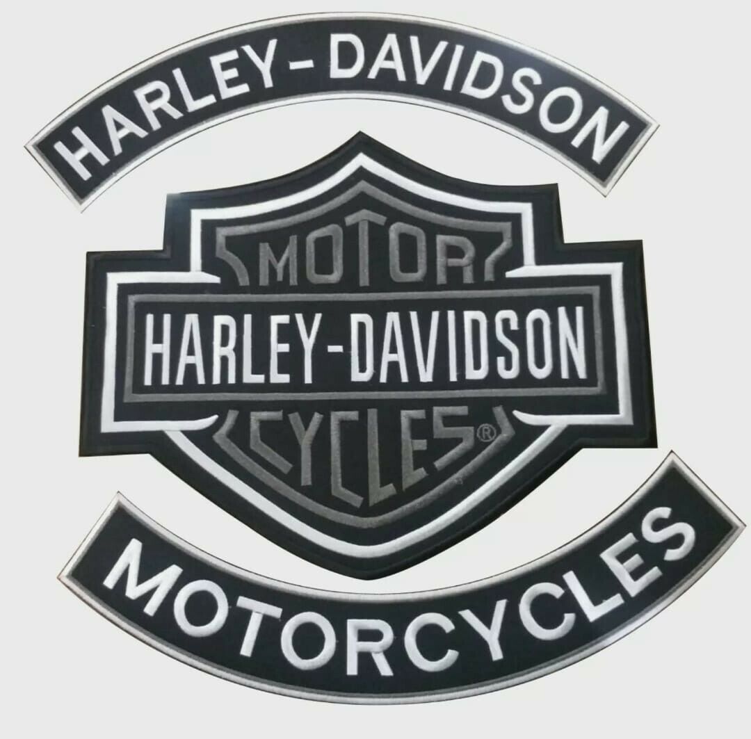 Harley Davidson Rockers Silver Grey large biker patch vest/jacket new LSM 40cm
