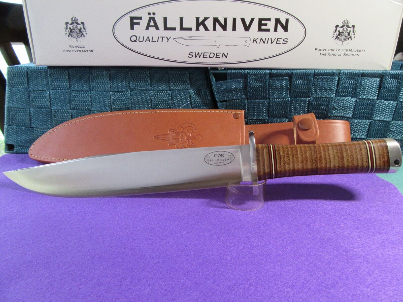 Fallkniven Northern Lights Series Tor. Stacked Leather. Massive. Excellent.
