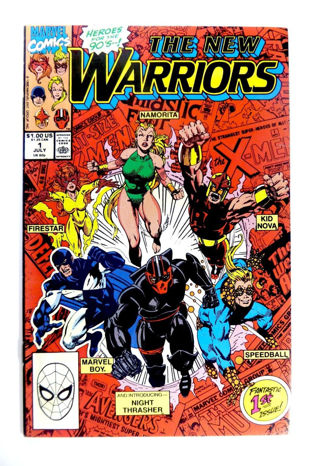 Marvel THE NEW WARRIORS (1990) #1 Key 1st Series 1st Print VF (8.0) Ships FREE