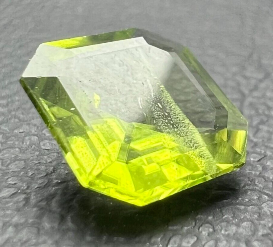 1.75 Carat Rare Transparent Green Peridot Cut Gemstone From Mansehra, Pakistan