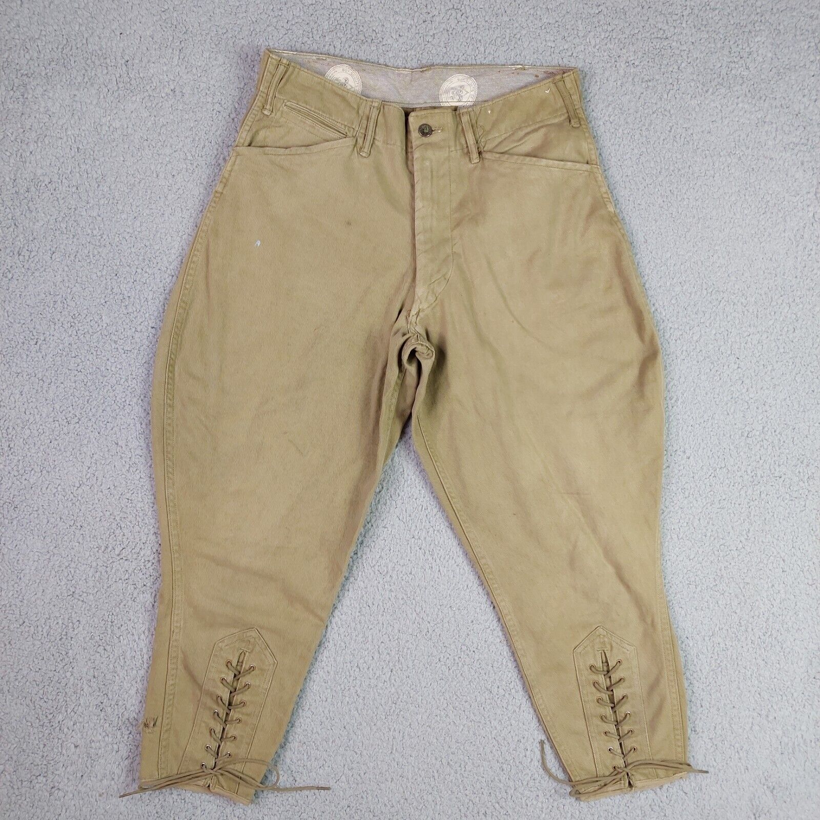 Vintage 1920s-1940s Boy Scouts of America Lace Up Pants Trousers Nickers Rare