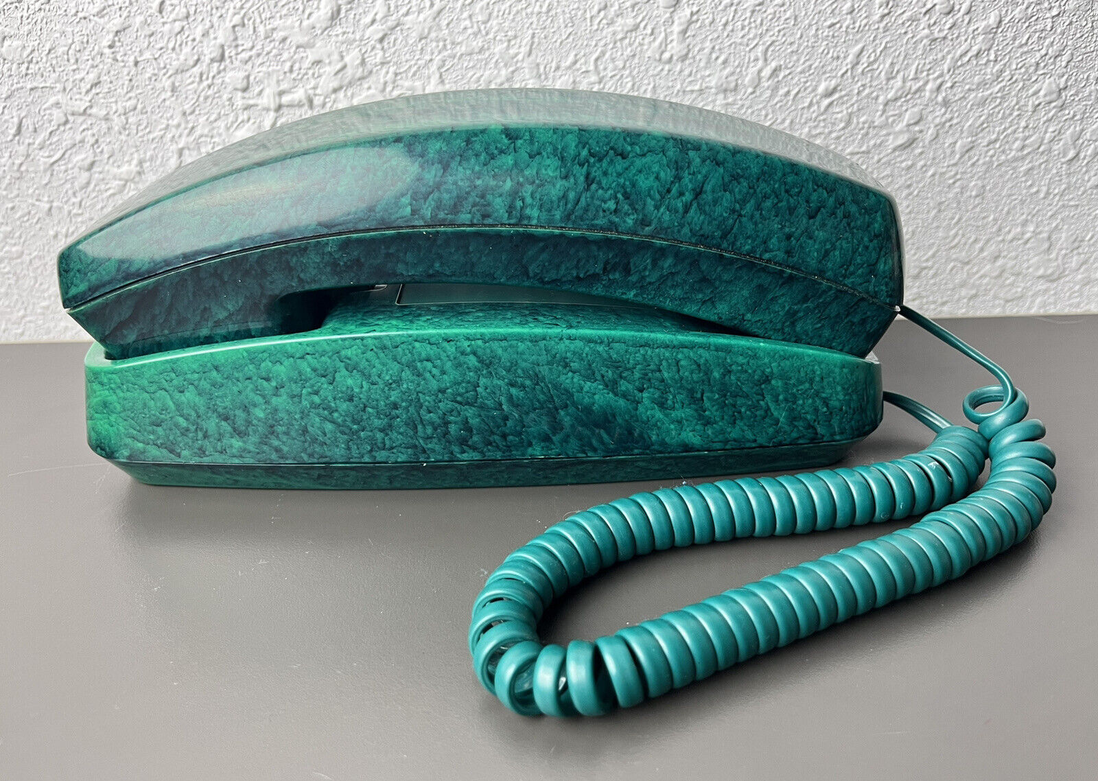 Vintage Telemania Marbles Green Black Telephone 1993