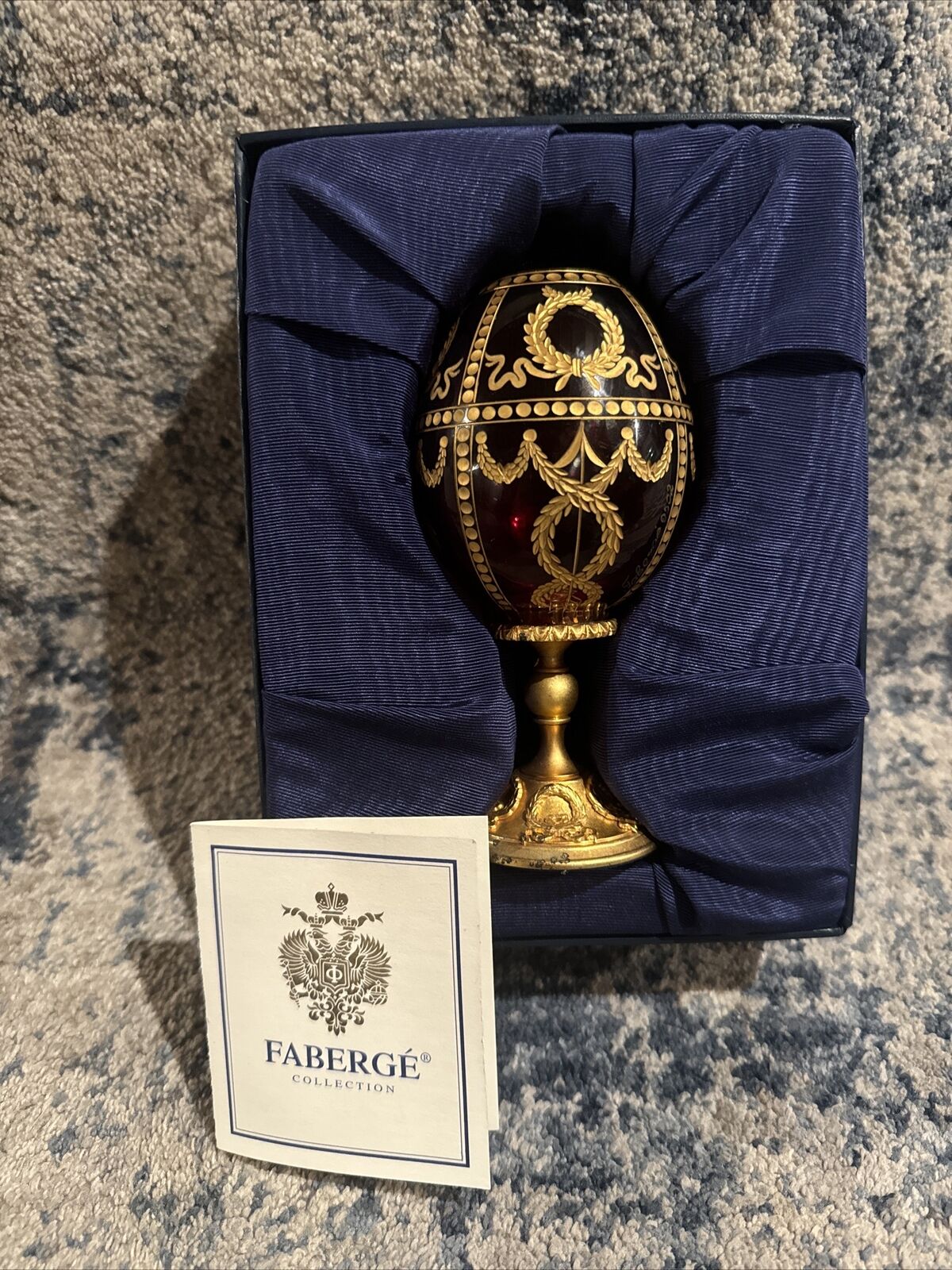 Fabergé Crystal Egg “Rosebud” No. 502 - with original box & CoA - AUTHENTIC
