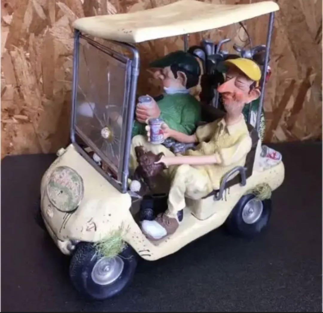 French Doll Sculptor Guillermo Forchino\'s Creation Golf Cart Interior Ornament