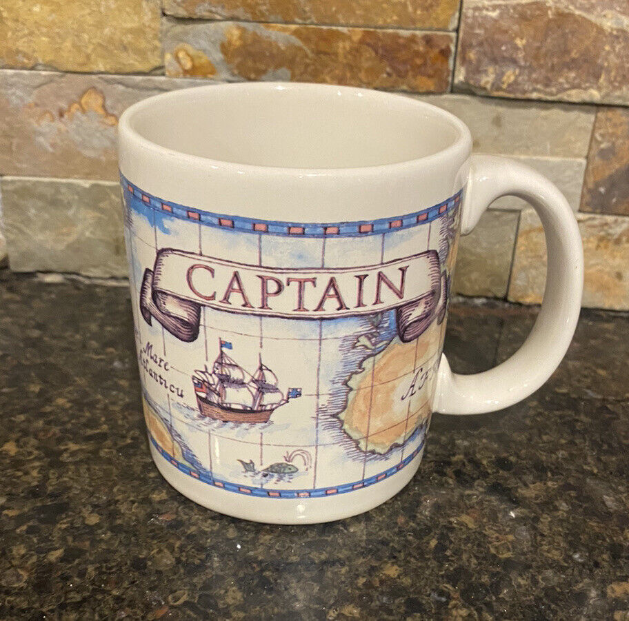 Designer\'s Collection American Greetings Stoneware Mug Captain Nautical