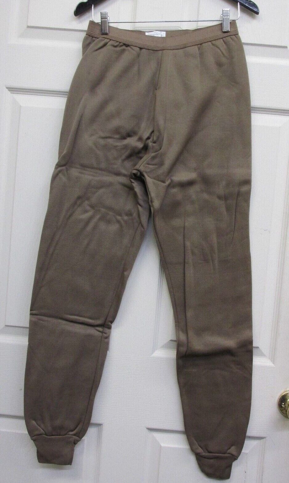 New USGI Polypro Cold Weather Drawers Pants ECWCS Thermal Army Brown - Medium